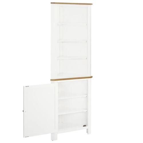 Hjørneskab 59x36x180 cm massivt egetræ