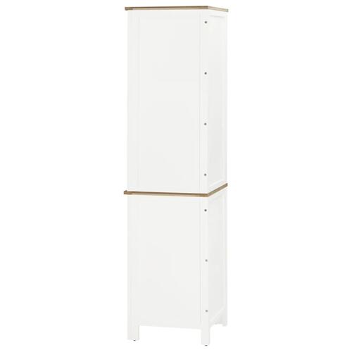 Hjørneskab 59x36x180 cm massivt egetræ