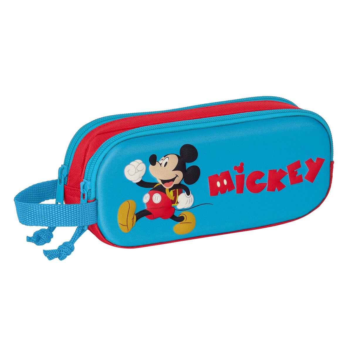 Dobbelt carry-all Mickey Mouse Clubhouse 3D Rød Blå 21 x 8 x 6 cm