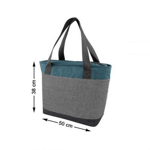 Strandtaske/skuldertaske - marineblå, 50 × 38 × 15 cm