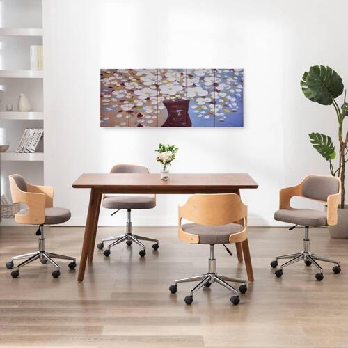 Lærredsprint blomster i vase 150x60 cm flerfarvet