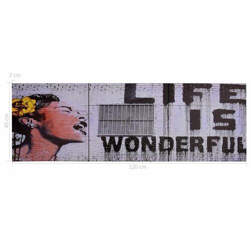 Lærredsprint Wonderful 120x40 cm flerfarvet