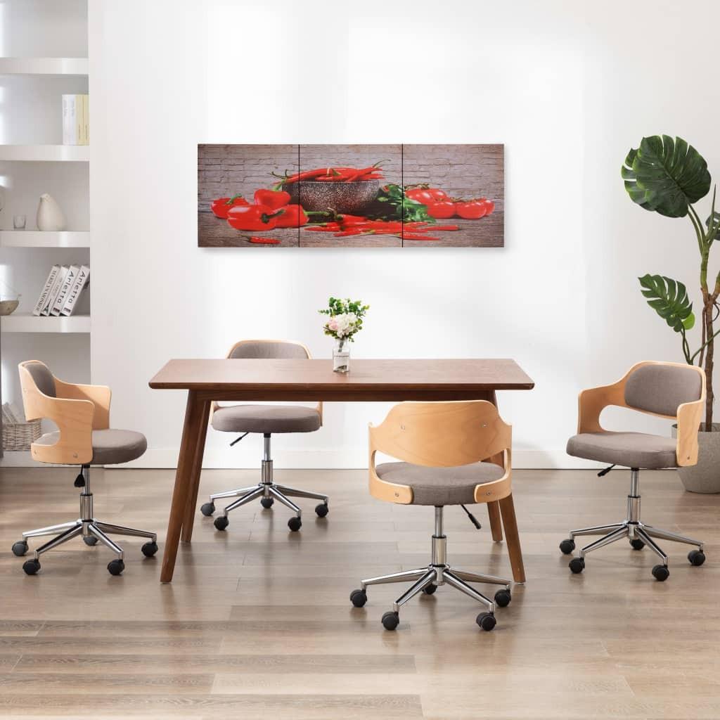 Lærredsprint paprika 120x40 cm flerfarvet