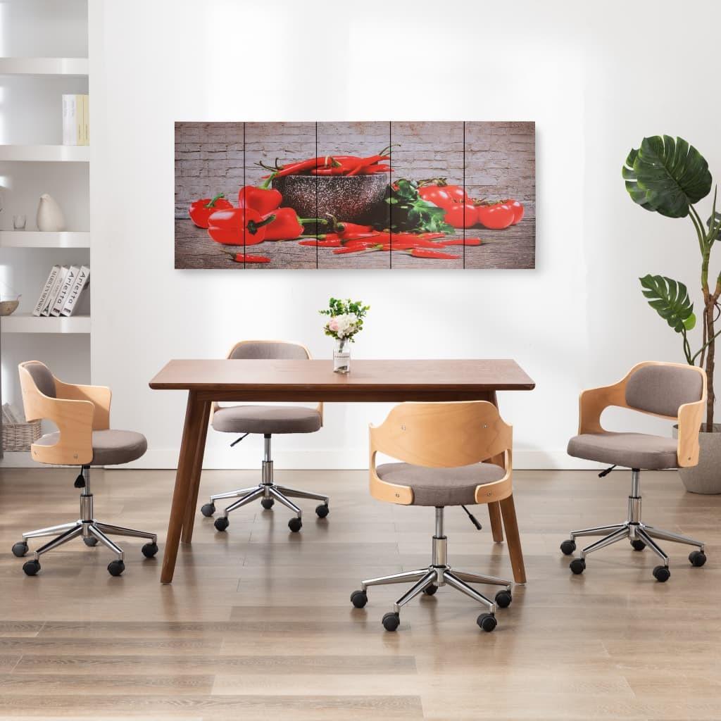 Lærredsprint paprika 200x80 cm flerfarvet