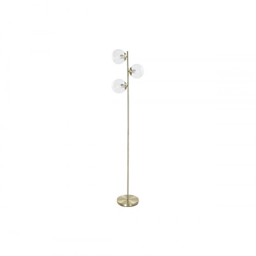Gulvlampe - krystal, gylden metal, 35 × 25 × 167 cm