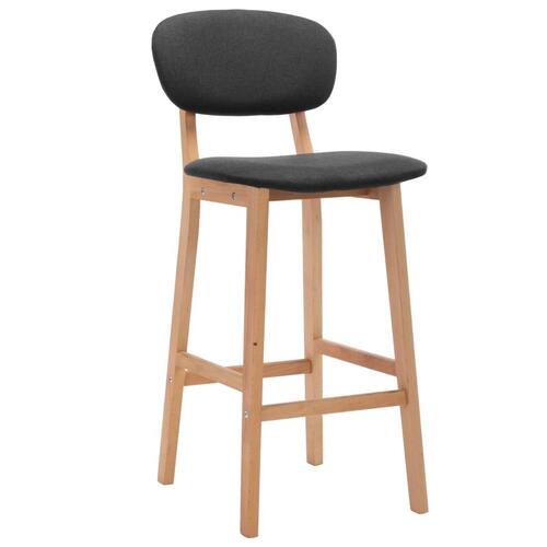 Barstole 2 stk. stof mørkegrå