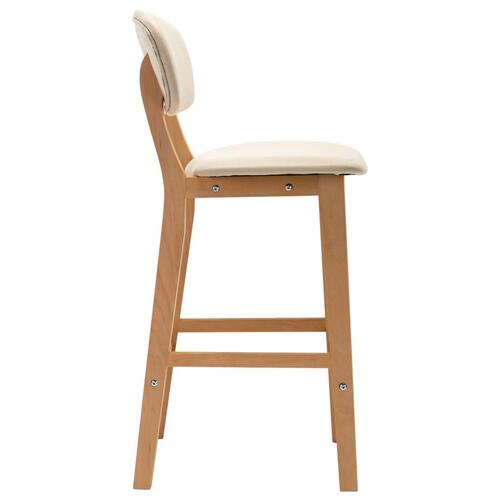 Barstole 2 stk. stof cremefarvet
