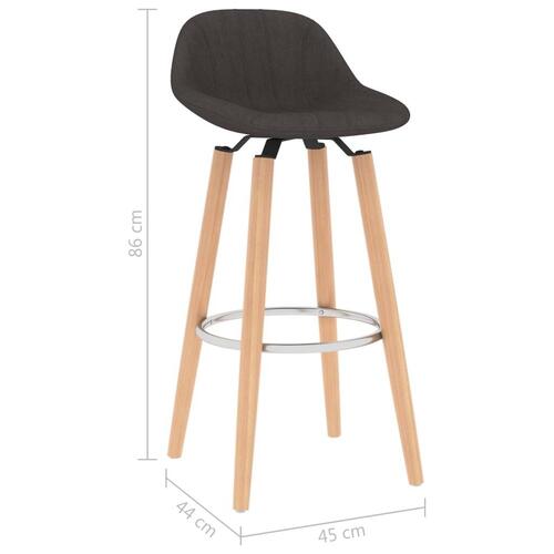 Barstole 2 stk. stof brun