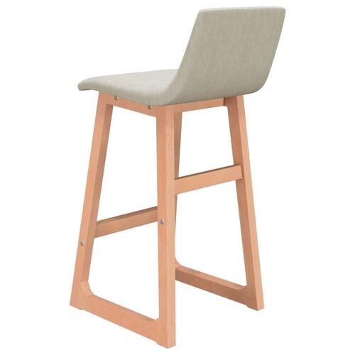 Barstole 2 stk. stof cremefarvet