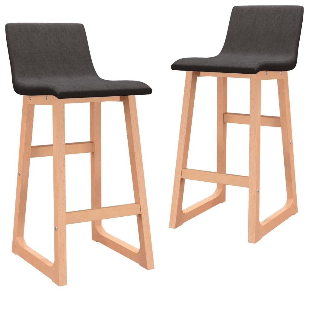 Barstole 2 stk. stof brun