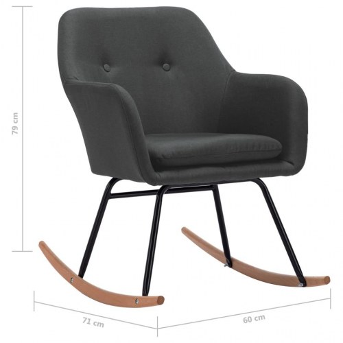 Gyngestol stof mørkegrå