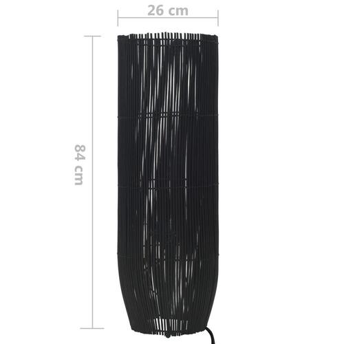 Gulvlampe E27 84 cm piletræ sort