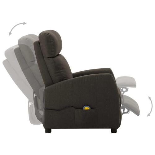Massagestol stof gråbrun