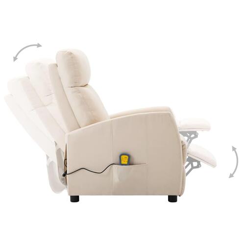 Massagestol stof cremefarvet