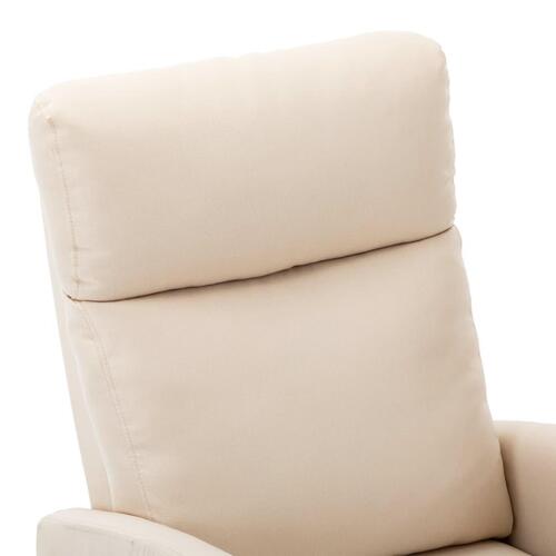 Massagestol stof cremefarvet