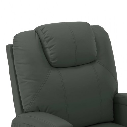 Massagestol med løftefunktion i kunstlæder - antracitgrå