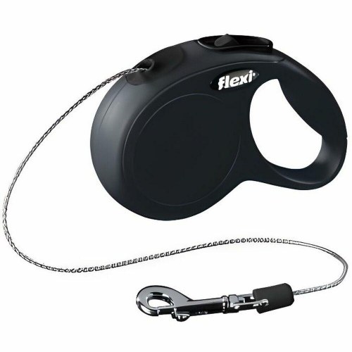 Flexi hundesnor - Sort XS med line og sikkerhedslås
