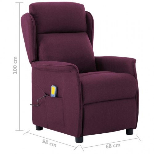 Massagestol stof lilla