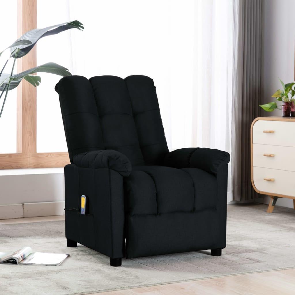 vidaXL massagestol stof sort