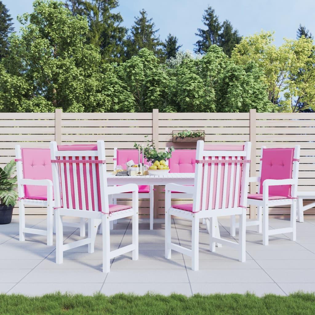 Stolehynder m. lav ryg 6 stk. stof pink