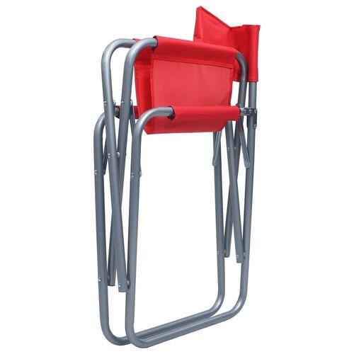 Instruktørstole 2 stk. stål rød