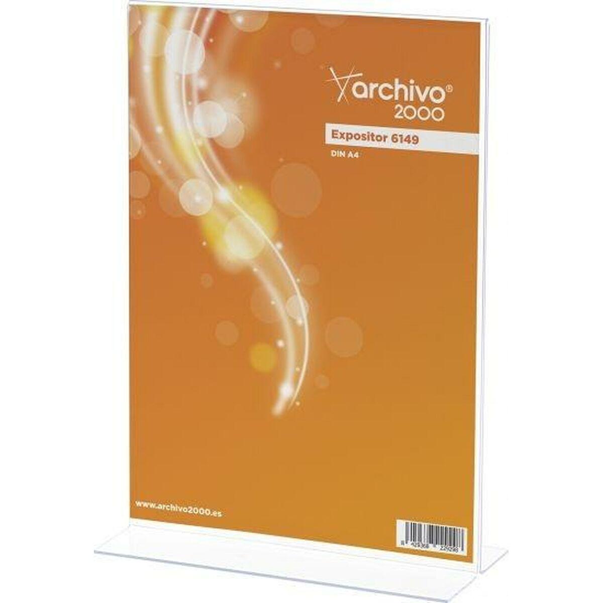 Archivo 2000 diskdisplay - gennemsigtig, DIN A4, T-form, vertikal