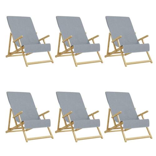 Strandhåndklæder 6 stk. 60x135 cm 400 GSM stof grå
