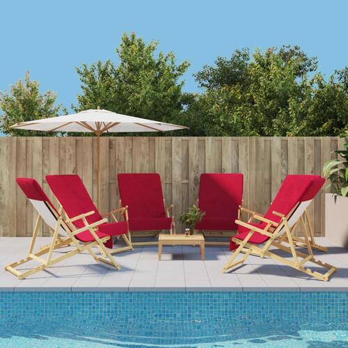 Strandhåndklæder 6 stk. 60x135 cm 400 GSM stof bourgogne
