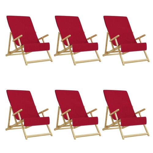 Strandhåndklæder 6 stk. 60x135 cm 400 GSM stof bourgogne