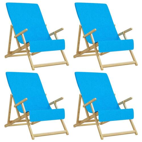 Strandhåndklæder 4 stk. 60x135 cm 400 GSM stof turkis