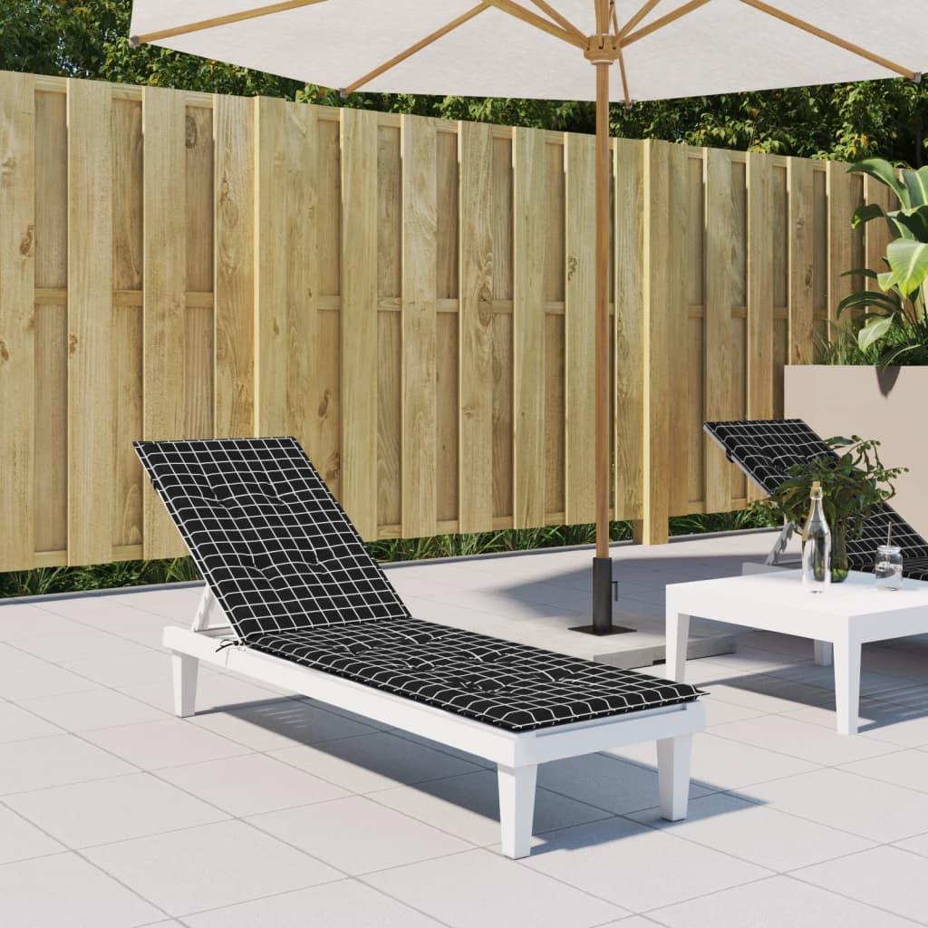 Hynde Til Dækstol (75+105)X50X4 Cm - Sort og hvid