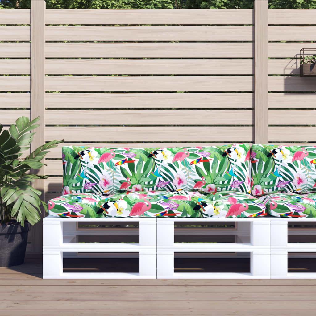 Pallehynder Oxfordstof Bladmønster - 2 / Flerfarvet