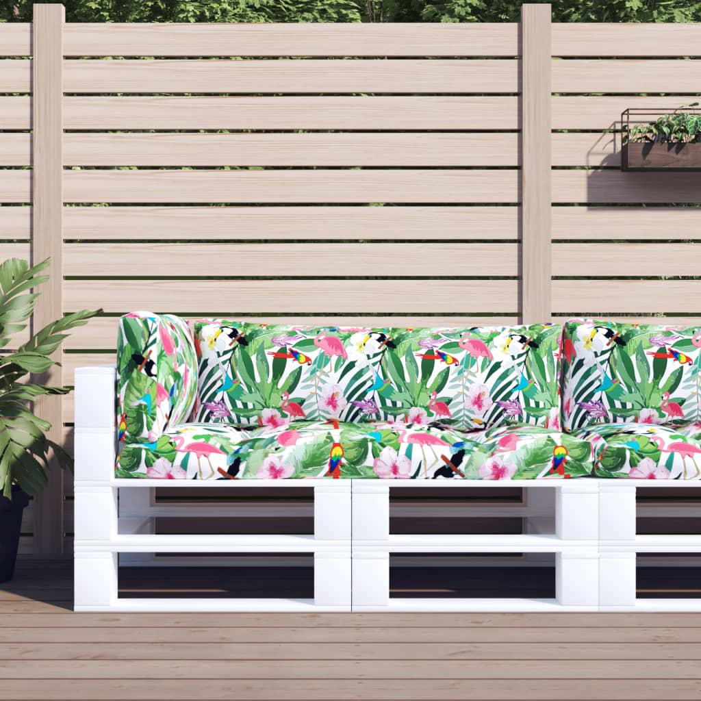 Pallehynder Oxfordstof Bladmønster - 3 / Flerfarvet