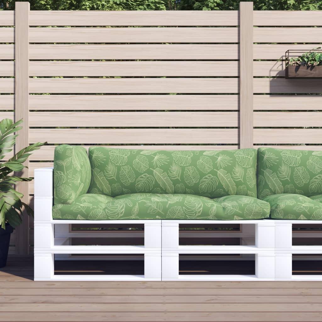 Pallehynder 3 stk. oxfordstof bladmønster