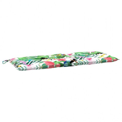 Hynde til havebænk 120×50×7 cm - stof, flerfarvet blomstermotiv