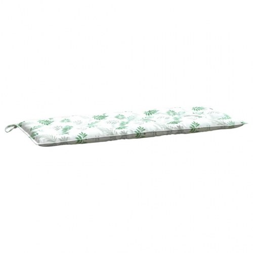 Hynde til havebænk 120×50×7 cm - stof med bladmønster