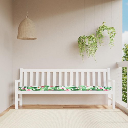 Hynde til havebænk 200×50×7 cm - stof, flerfarvet