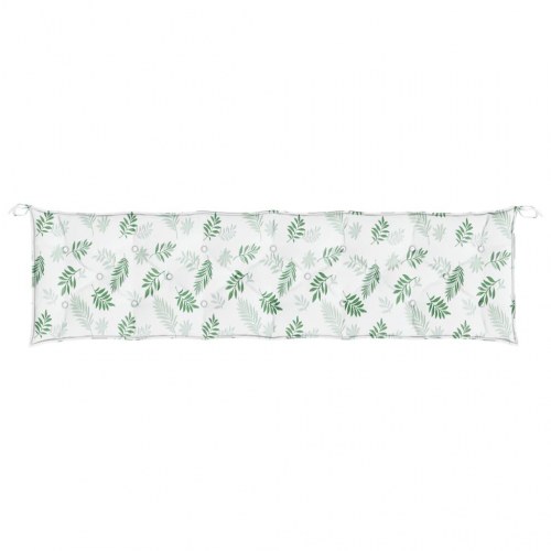 Hynde til havebænk 200×50×7 cm - stof med bladmønster