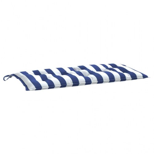 Hynder til havebænk, 2 stk - 100×50×7 cm, striber blå/hvid