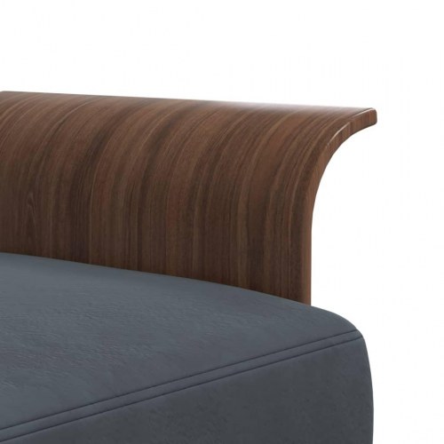 L-formet sovesofa i velour - mørkegrå, 279×140×70 cm