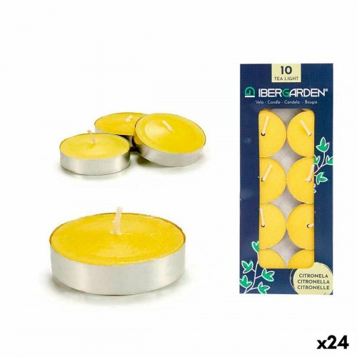 Duftlys te-lys Ibergarden citronella, gul - 24 enheder