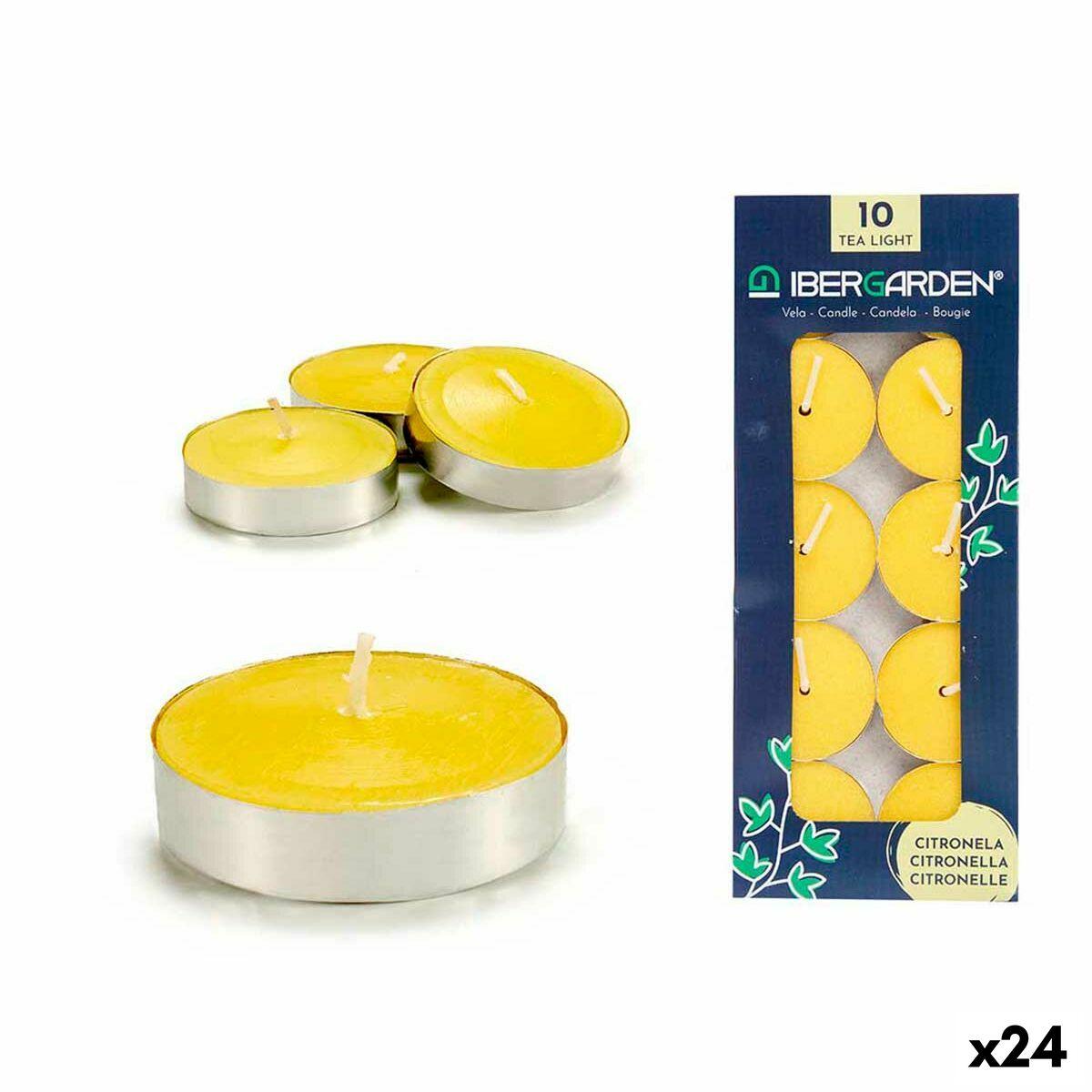 Duftlys te-lys Ibergarden citronella, gul - 24 enheder