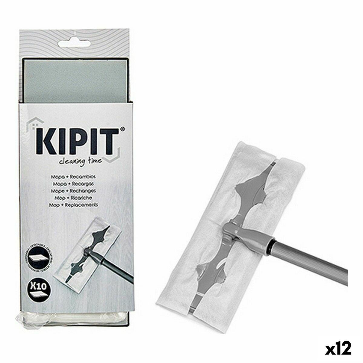 Udskiftning til gulvmopper Plastik TNT (Non Woven) 25,5 x 10 x 7 cm (12 enheder)