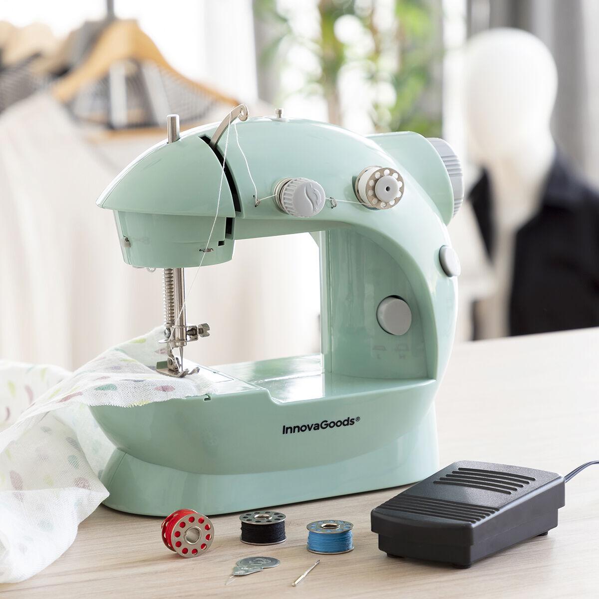 Mini bærbar symaskine med LED, Hybria Cutter og tilbehør Sewny Modelo Sewny (OUTLET B)