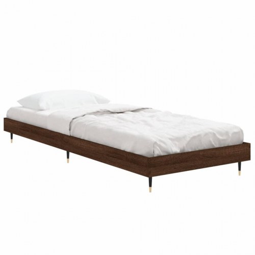 Sengeramme 75×190 cm i konstrueret træ - brun eg