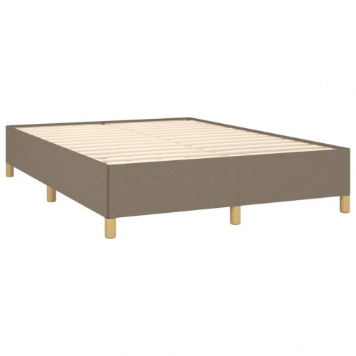 Kontinentalseng med madras 140×190 cm - stof, gråbrun