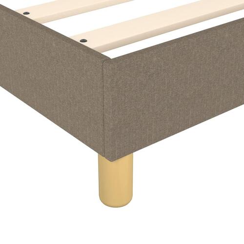 Kontinentalseng med madras 140x190 cm stof gråbrun