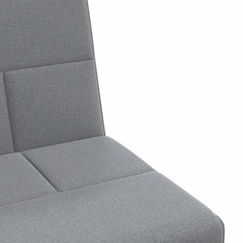 Sovesofa med chaiselong 255x140x70 cm stof lysegrå