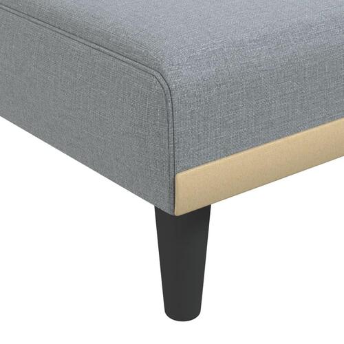 Sovesofa med chaiselong 255x140x70 cm stof lysegrå