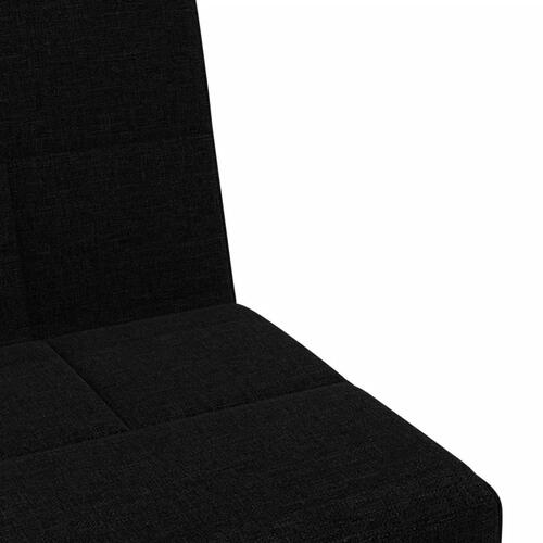 Sovesofa med chaiselong 255x140x70 cm stof sort